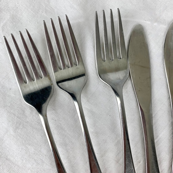 15 pc Gorham 1970s Georgetown Old Stainless Flatware Lot Forks Spoons Sm Knives - Picture 3 of 13
